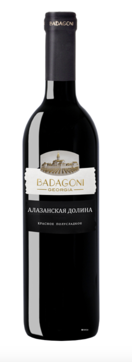 Вино Badagoni Алазанська Долина н/солод. червоне 11% 0.75 л